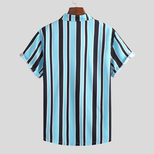 Men Stripe Short Sleeves Shirts - Zara-Craft