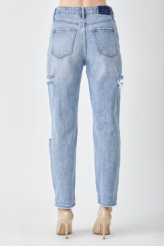 RISEN Distressed Slim Cropped Women Jeans - Zara-Craft