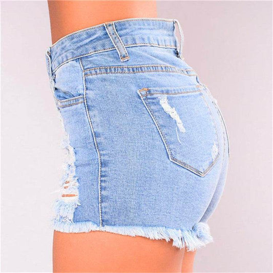 Summer New Style Female Ripped All-Match Denim Women Shorts - Zara-Craft