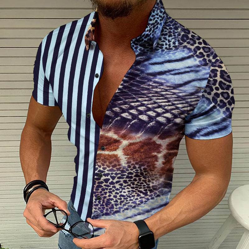 Summer Beach Print Men's Half Sleeves Shirt – Zara-Craft Summer Beach Print Men's Half Sleeves Shirt – Zara-Craft