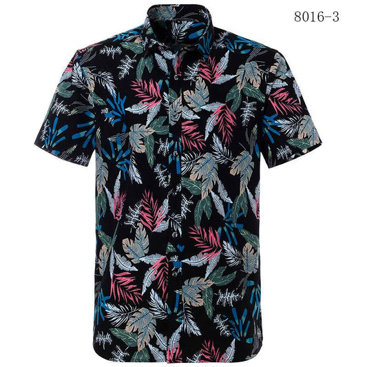 Printed Short-Sleeved Men European beach Shirt - Zara-Craft