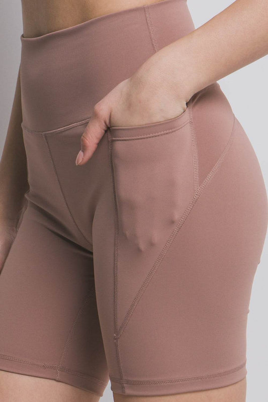 Love Tree High Waist Seam Detail Active Women Shorts - Zara-Craft