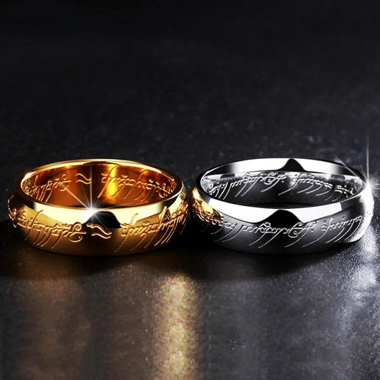 Trendy Stainless Steel Laser Engraving Exquisite Couples Wedding Rings For Men And Women Fashion Movie Jewelry Gifts Wholesale - Zara-Craft