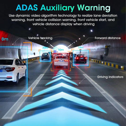 11.26″ 4K ADAS Dash Cam Display Wireless Android Auto CarPlay Screen DVR Dual Recording Night Vision Car Intelligent Systems FM