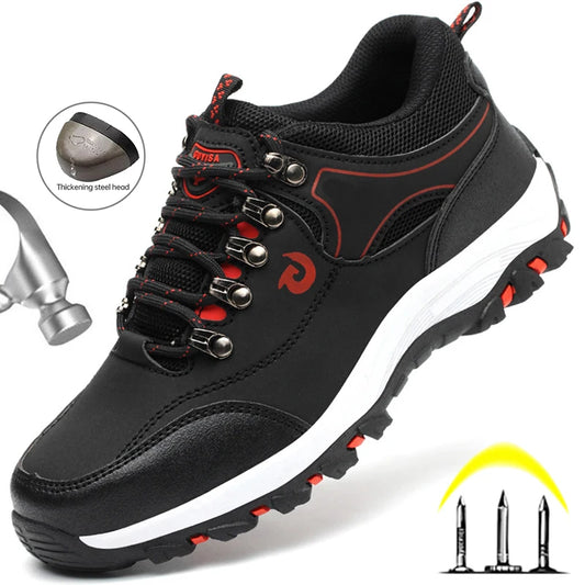 Steel Toe Men Work Safety Boots Sneakers Male Construction Puncture-Proof Security Boots