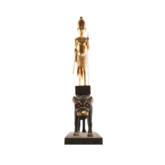 Statue Of King Tutankhamun On Leopard Museum Reproduction - Zara-Craft
