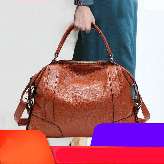 European And American Leather Top Layer Cowhide Bag For Ladies - Zara-Craft