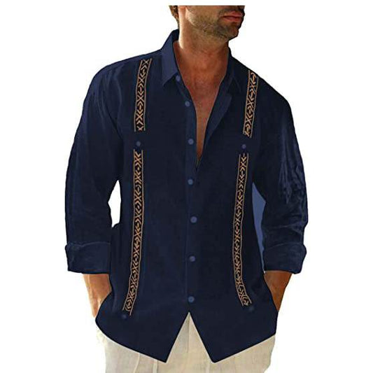 Men's Linen Shirt Abela Cuban Shirt - Zara-Craft