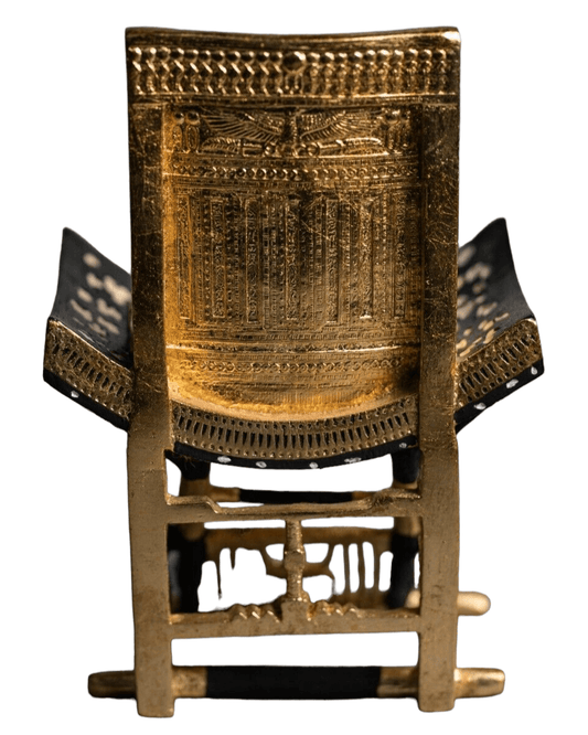 Ceremonial Chair of King Tutankhamun, (Museum Replica) - (20 cm / 8 in) High - Zara-Craft