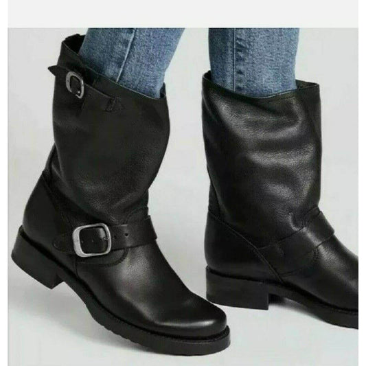 FRYE Veronica Women Short Leather Boots Black New Size 9 - Zara-Craft