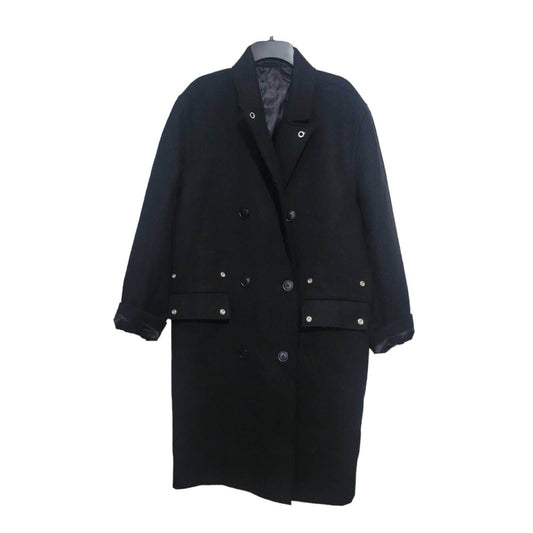 (Used) DIESEL W-Malin Black Wool Women Overcoat Size S - Zara-Craft
