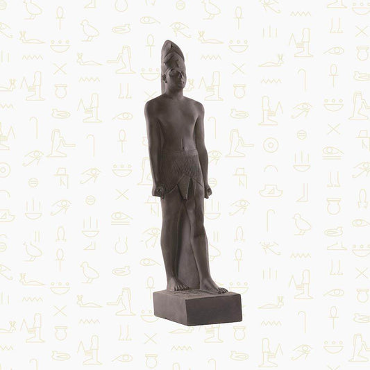 Ancient Egyptian Thutmose III Falcon Statue (Height 49 cm/ 19.6 in) - Zara-Craft