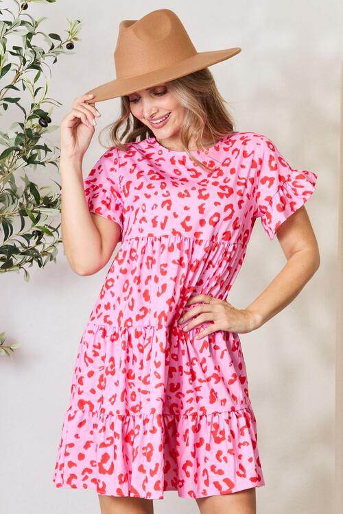 zara pink tiered dress zara pink ruffle dress Briar pink tiered halterneck mini dress