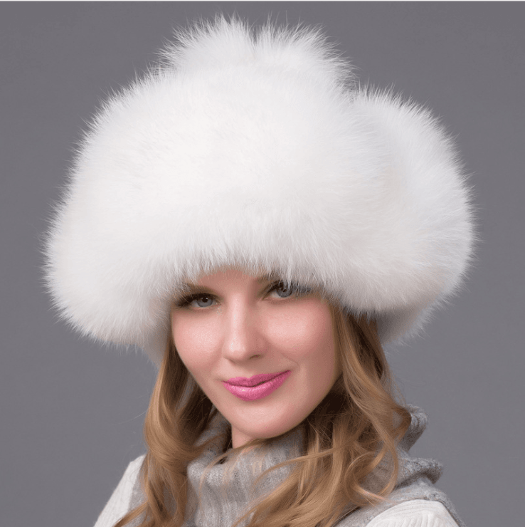 Women Hat 100% fox fur Leifeng Handmade Ushanka Hat - Zara-Craft