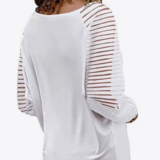 V-Neck Long Raglan Sleeve Women Top - Zara-Craft