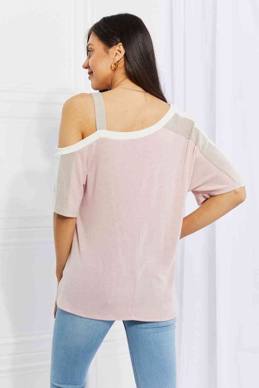 Andree by Unit Full Size Something Simple Cold Shoulder Women Tee