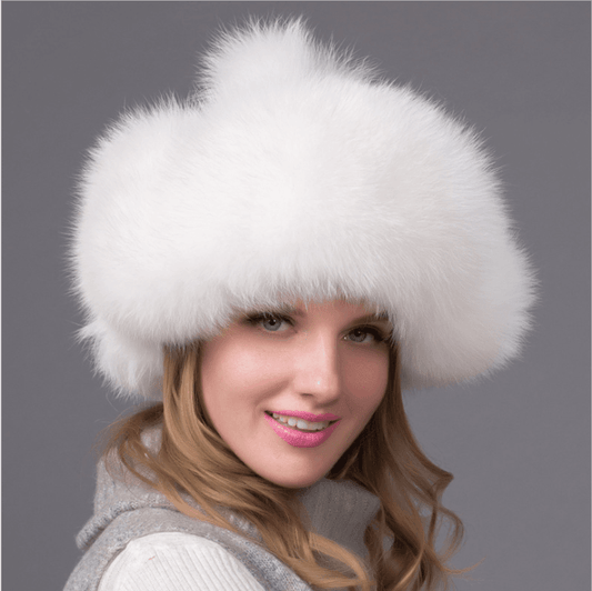 Women Hat 100% fox fur Leifeng Handmade Ushanka Hat - Zara-Craft