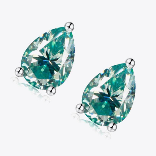 2 Carat Moissanite Teardrop Women Earrings - Zara-Craft