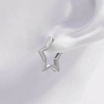 925 Sterling Silver Inlaid Zircon Star Women Earrings - Zara-Craft