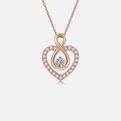 1 Carat Moissanite 925 Sterling Silver Heart Shape Women Necklace - Zara-Craft