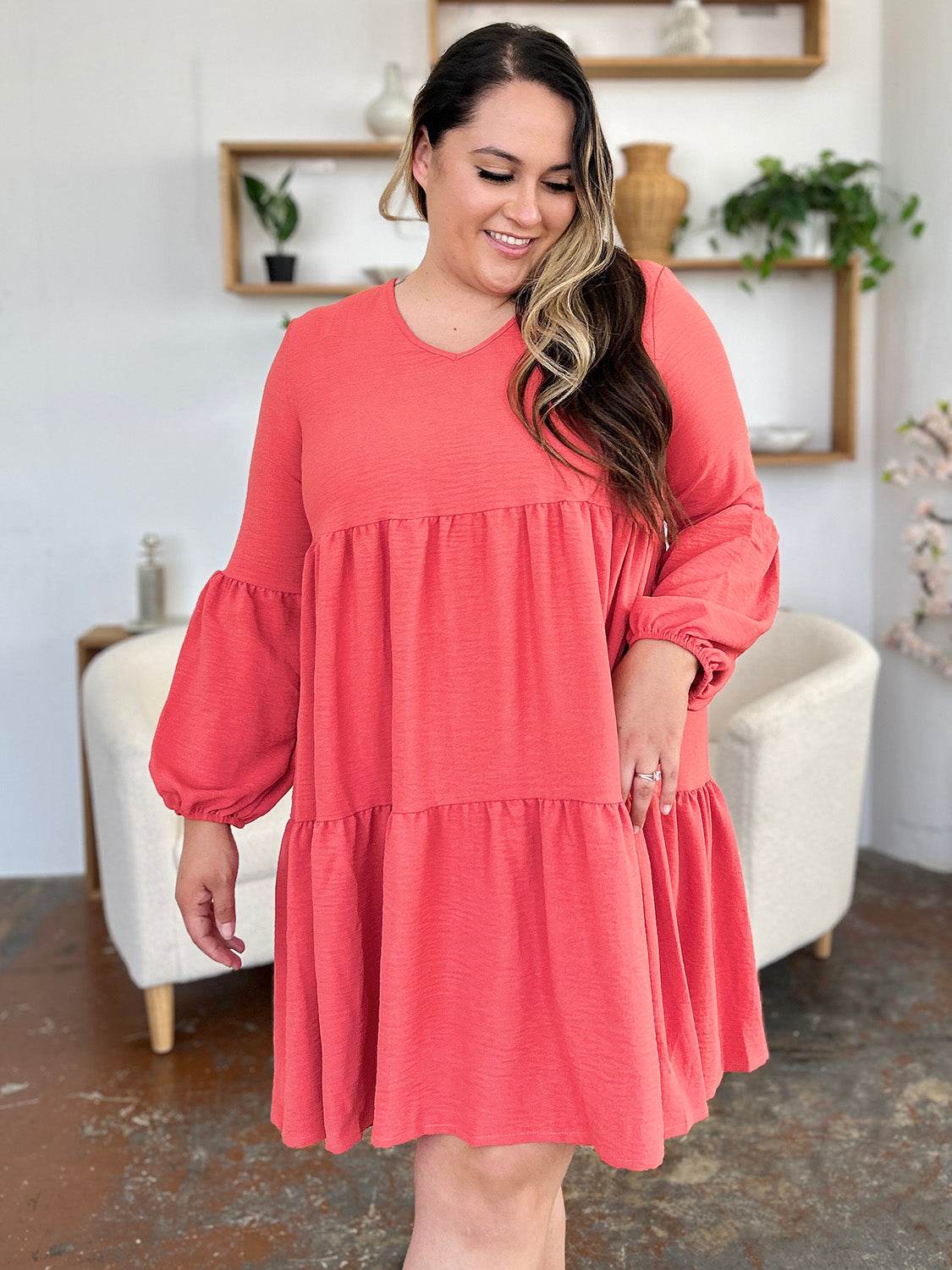 red balloon dress zara Stunning Red Balloon Dress Outfit Check in Paris