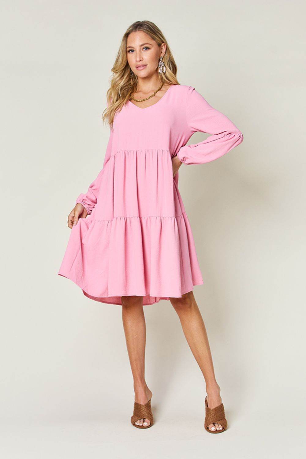 zara pink balloon dress BALLOON SKIRT DRESS - Pink