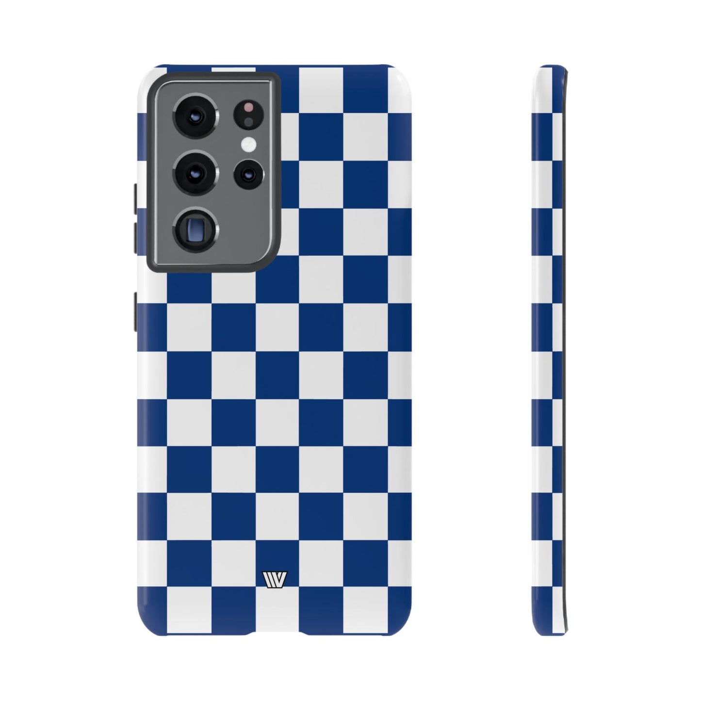 BLUE WHITE CHECKERBOARD | Tough Phone Case