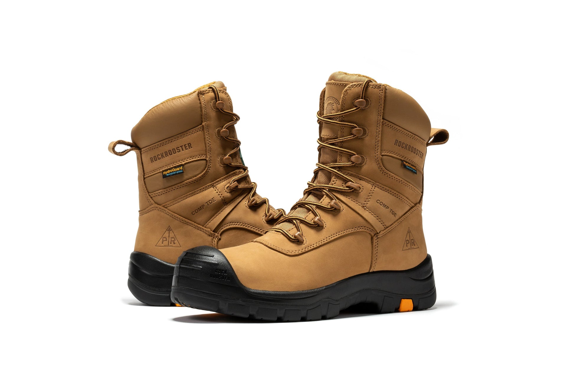 ROCKROOSTER Beaufort Men's Brown 8 inch Waterproof Composite Toe Work