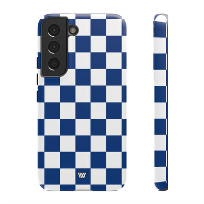 BLUE WHITE CHECKERBOARD | Tough Phone Case