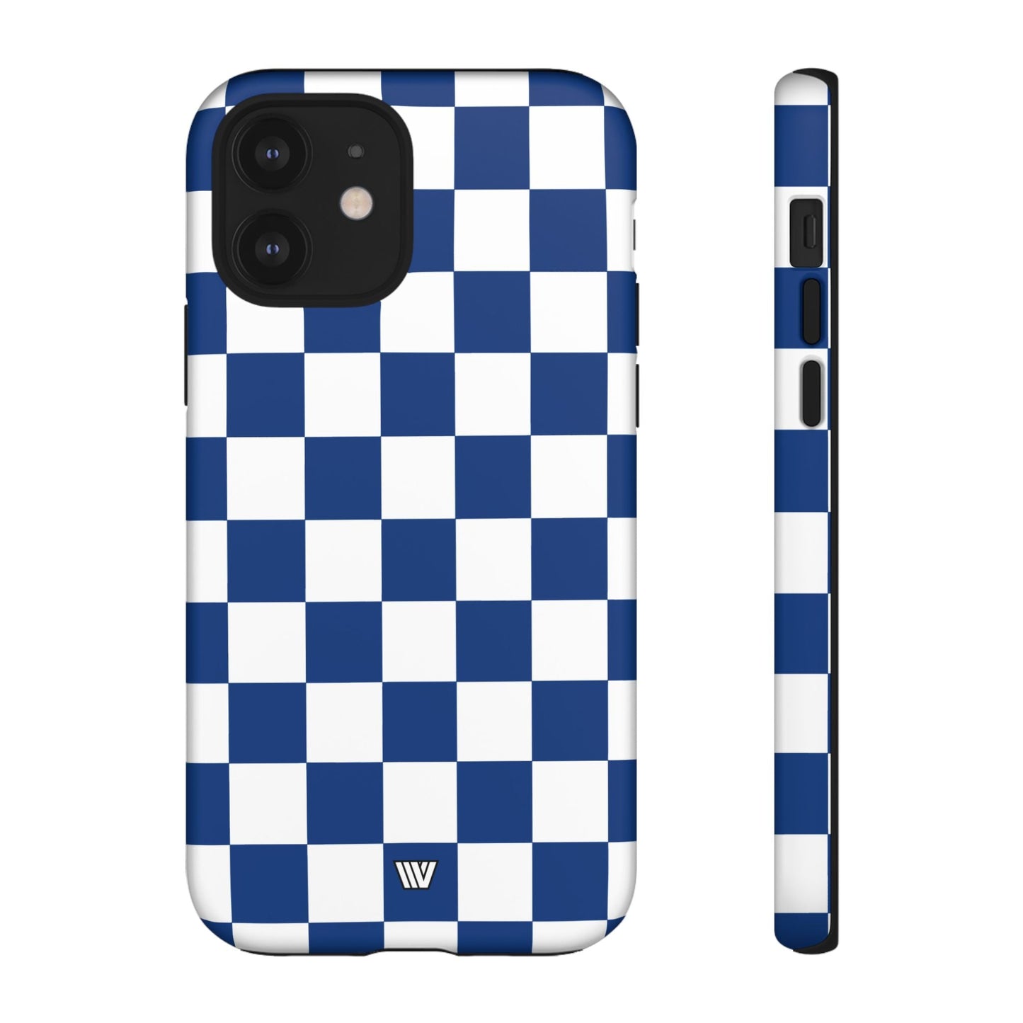 BLUE WHITE CHECKERBOARD | Tough Phone Case