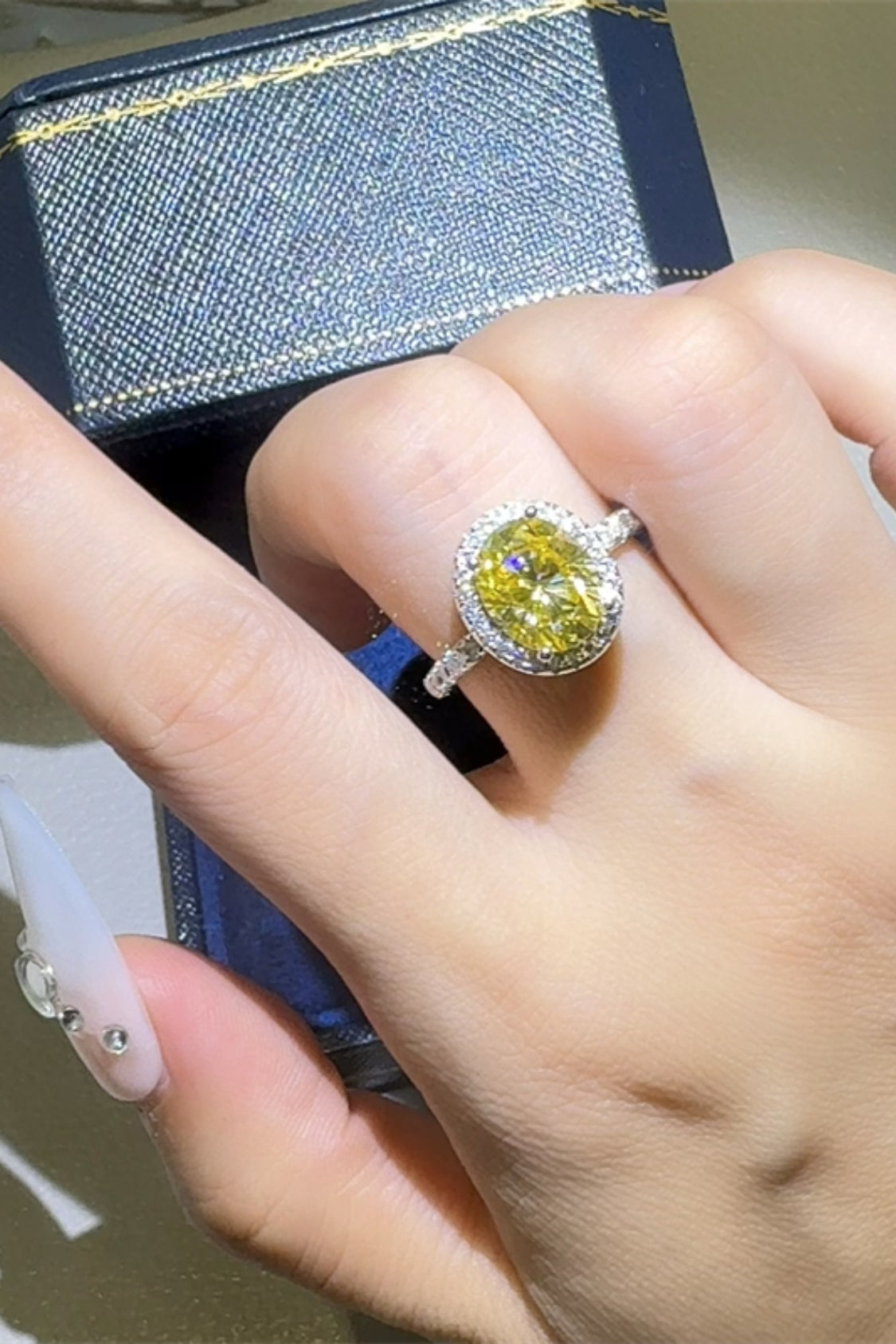 3 Carat Moissanite 925 Sterling Silver Women Ring
