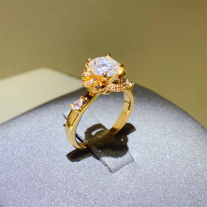 1 Carat Moissanite Zircon 925 Sterling Women Silver Ring