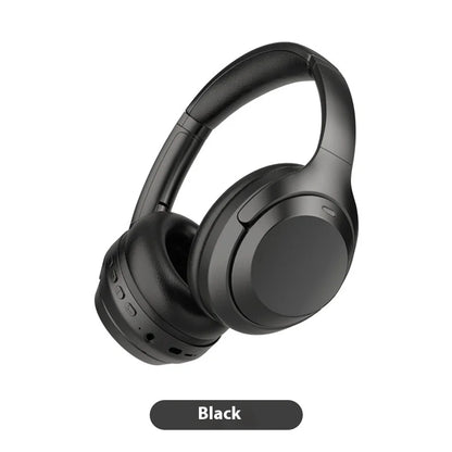 Black over-ear headphones on a white background