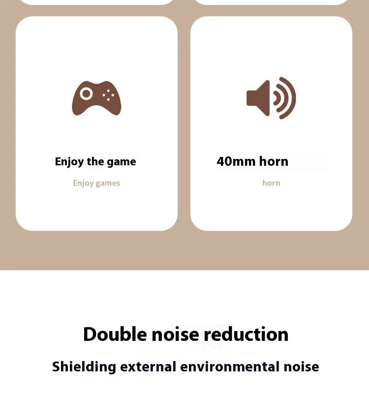 Wireless for Bluetooth Headset with ANC Fashionable Bass Game Sports Features for Mobile Phones