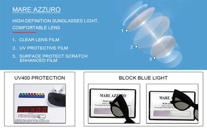 MARE AZZURO Reading Sunglasses Women Vintage Computer Glasses For Farsightedness Cat Eye Magnifying Readers