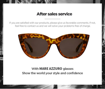 MARE AZZURO Reading Sunglasses Women Vintage Computer Glasses For Farsightedness Cat Eye Magnifying Readers