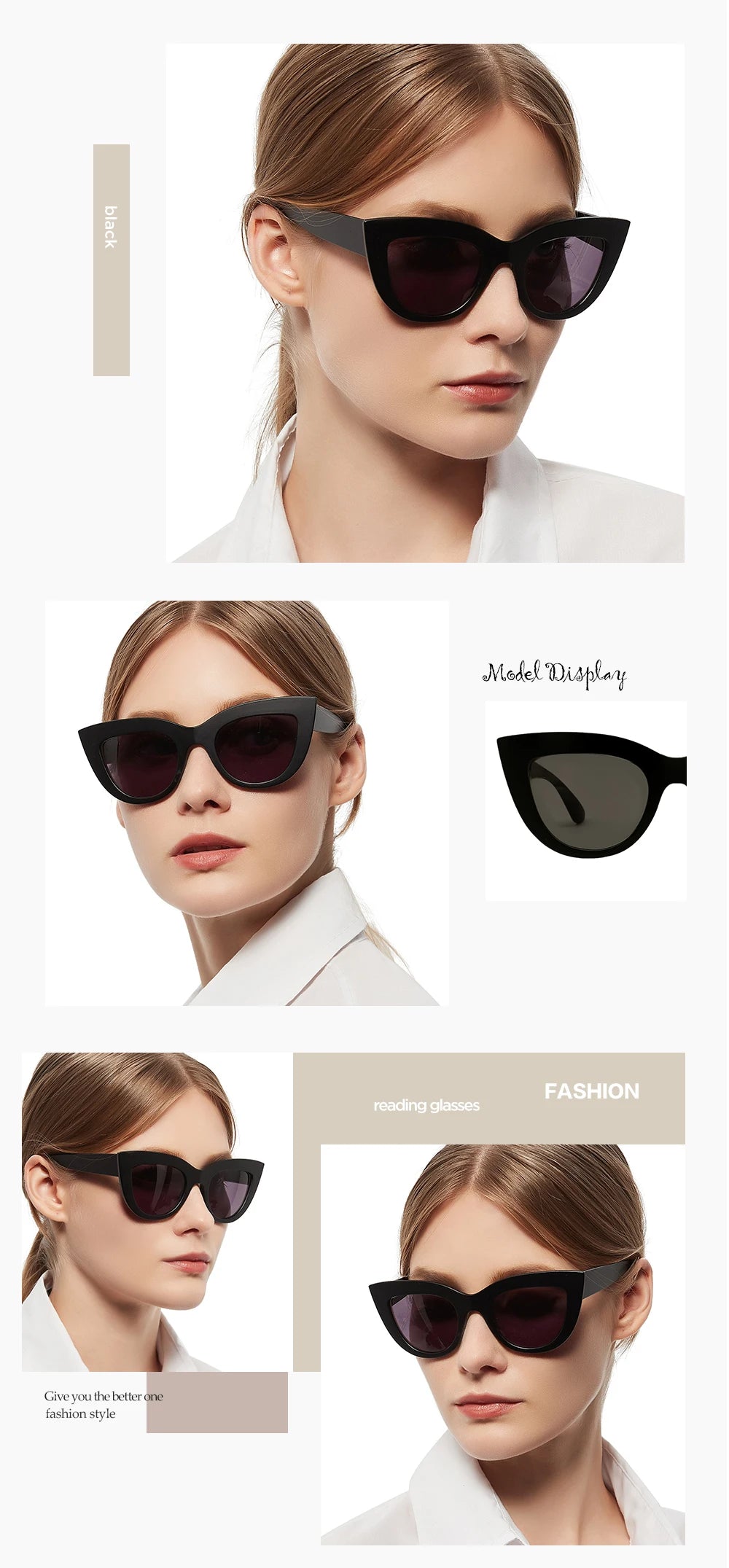 MARE AZZURO Reading Sunglasses Women Vintage Computer Glasses For Farsightedness Cat Eye Magnifying Readers