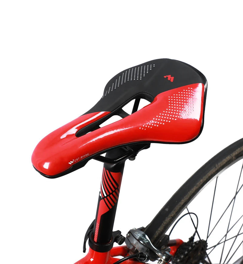 WEST BIKING Bicycle Saddle Comfortable Bike Seat Wear-resistant PU Leather Hollow Road Bicycle Parts Cycling Saddle Bike Cushion