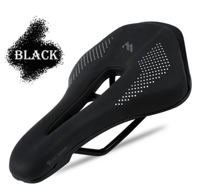 WEST BIKING Bicycle Saddle Comfortable Bike Seat Wear-resistant PU Leather Hollow Road Bicycle Parts Cycling Saddle Bike Cushion