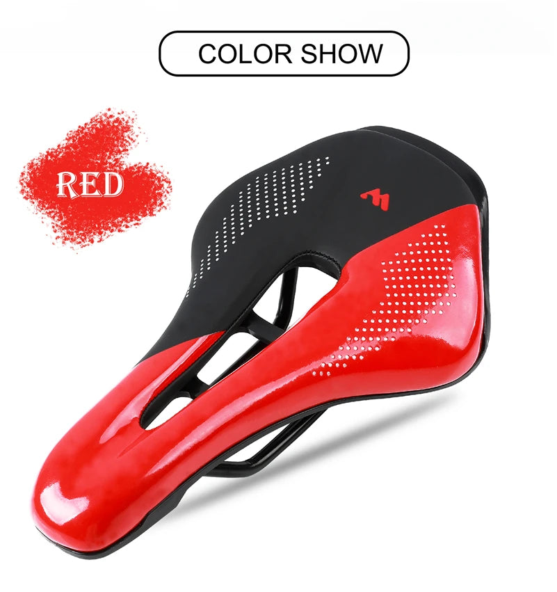 WEST BIKING Bicycle Saddle Comfortable Bike Seat Wear-resistant PU Leather Hollow Road Bicycle Parts Cycling Saddle Bike Cushion