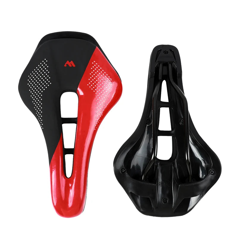 WEST BIKING Bicycle Saddle Comfortable Bike Seat Wear-resistant PU Leather Hollow Road Bicycle Parts Cycling Saddle Bike Cushion