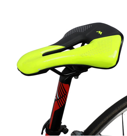 WEST BIKING Bicycle Saddle Comfortable Bike Seat Wear-resistant PU Leather Hollow Road Bicycle Parts Cycling Saddle Bike Cushion