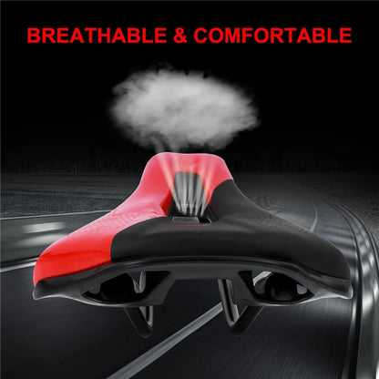 WEST BIKING Bicycle Saddle Comfortable Bike Seat Wear-resistant PU Leather Hollow Road Bicycle Parts Cycling Saddle Bike Cushion