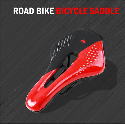WEST BIKING Bicycle Saddle Comfortable Bike Seat Wear-resistant PU Leather Hollow Road Bicycle Parts Cycling Saddle Bike Cushion