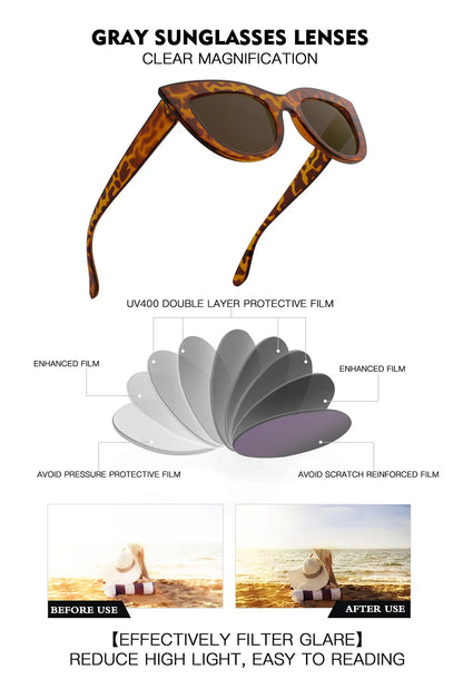 MARE AZZURO Reading Sunglasses Women Vintage Computer Glasses For Farsightedness Cat Eye Magnifying Readers