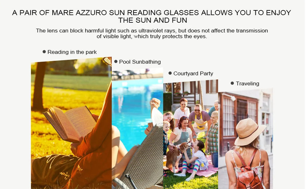 MARE AZZURO Reading Sunglasses Women Vintage Computer Glasses For Farsightedness Cat Eye Magnifying Readers