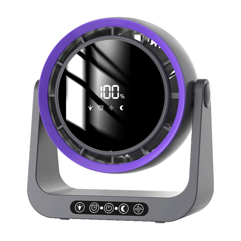 Leafless Desktop Remote Control Fan Air Circulation Fan Home USB Charging Dormitory Small Turbine Electric Fan