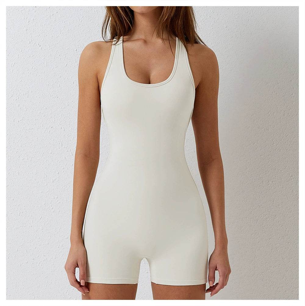 Air Chest Pad Bum Lift Shorts Yoga Bodysuit - Zara-Craft