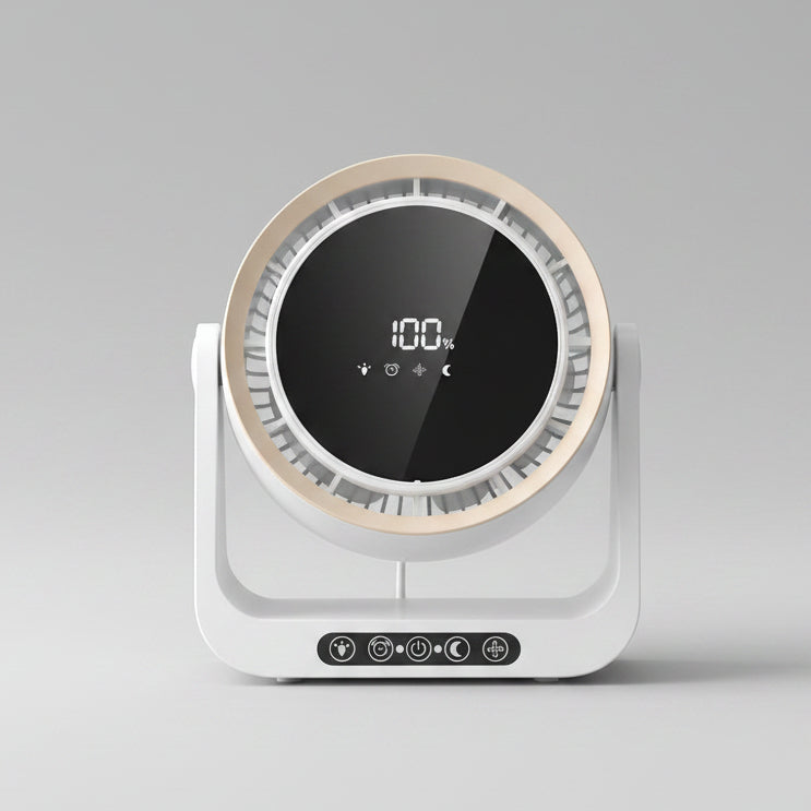 Leafless Desktop Remote Control Fan Air Circulation Fan Home USB Charging Dormitory Small Turbine Electric Fan