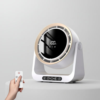Leafless Desktop Remote Control Fan Air Circulation Fan Home USB Charging Dormitory Small Turbine Electric Fan